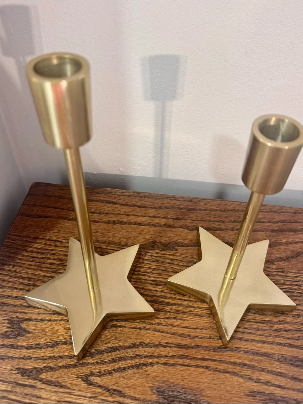 Pottery Barn Gold Star Taper Candle Holder